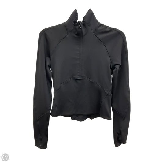 Athletic Top Long Sleeve Collar By Lululemon In Black, Size: 4