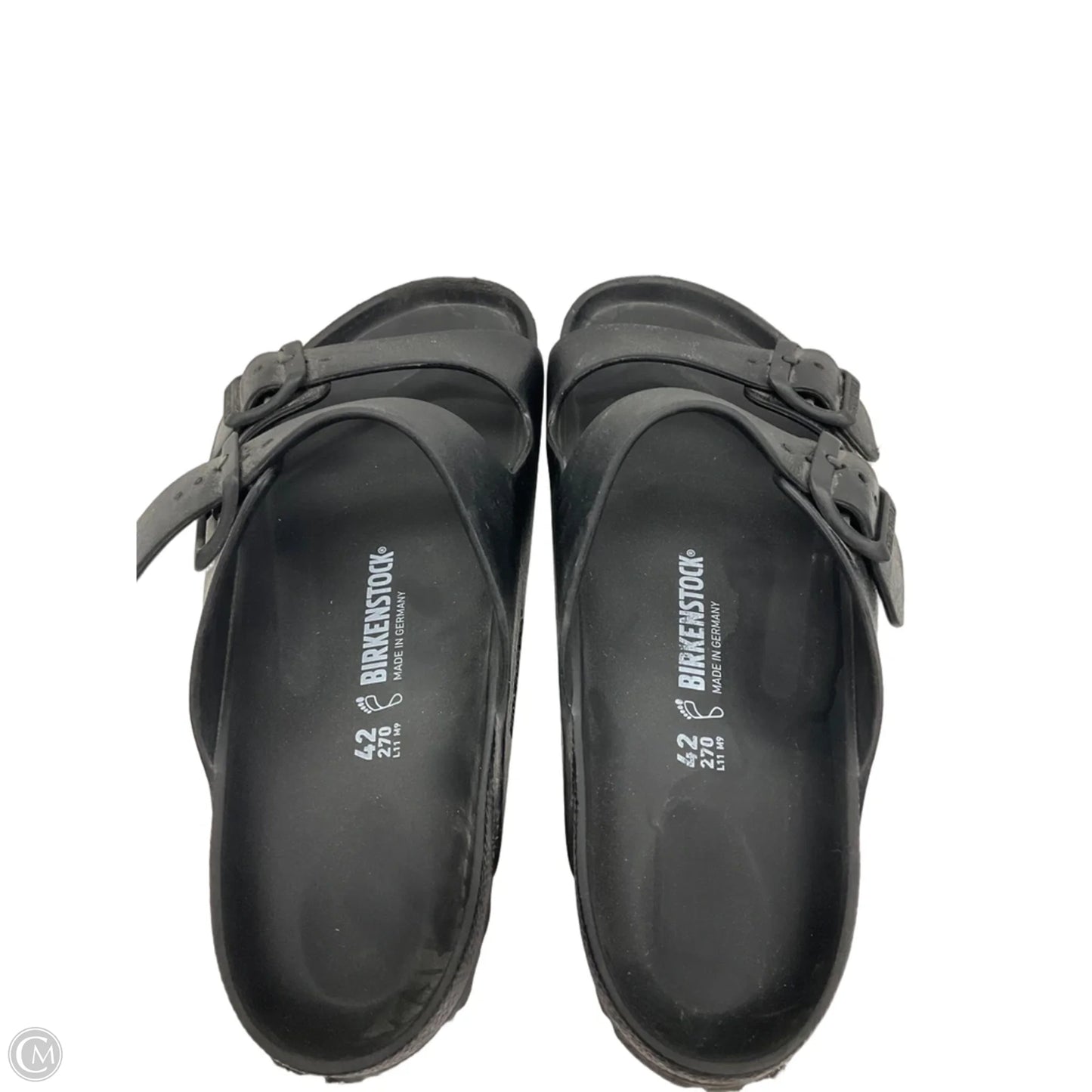 Sandals Flats By Birkenstock In Black, Size: 11