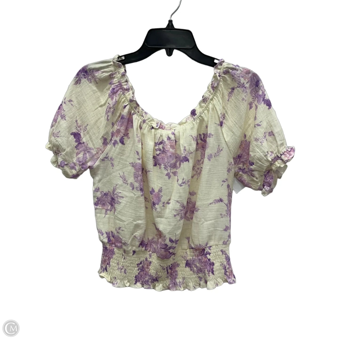 Top Short Sleeve By Mystree In Floral Print, Size: S
