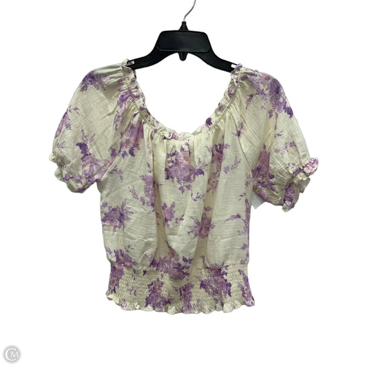 Top Short Sleeve By Mystree In Floral Print, Size: S