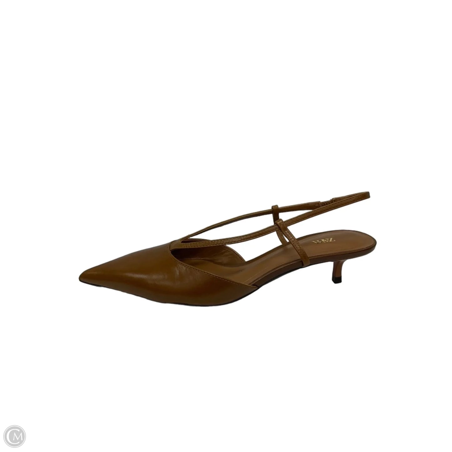 Shoes Heels Kitten By Zara In Brown, Size: 9