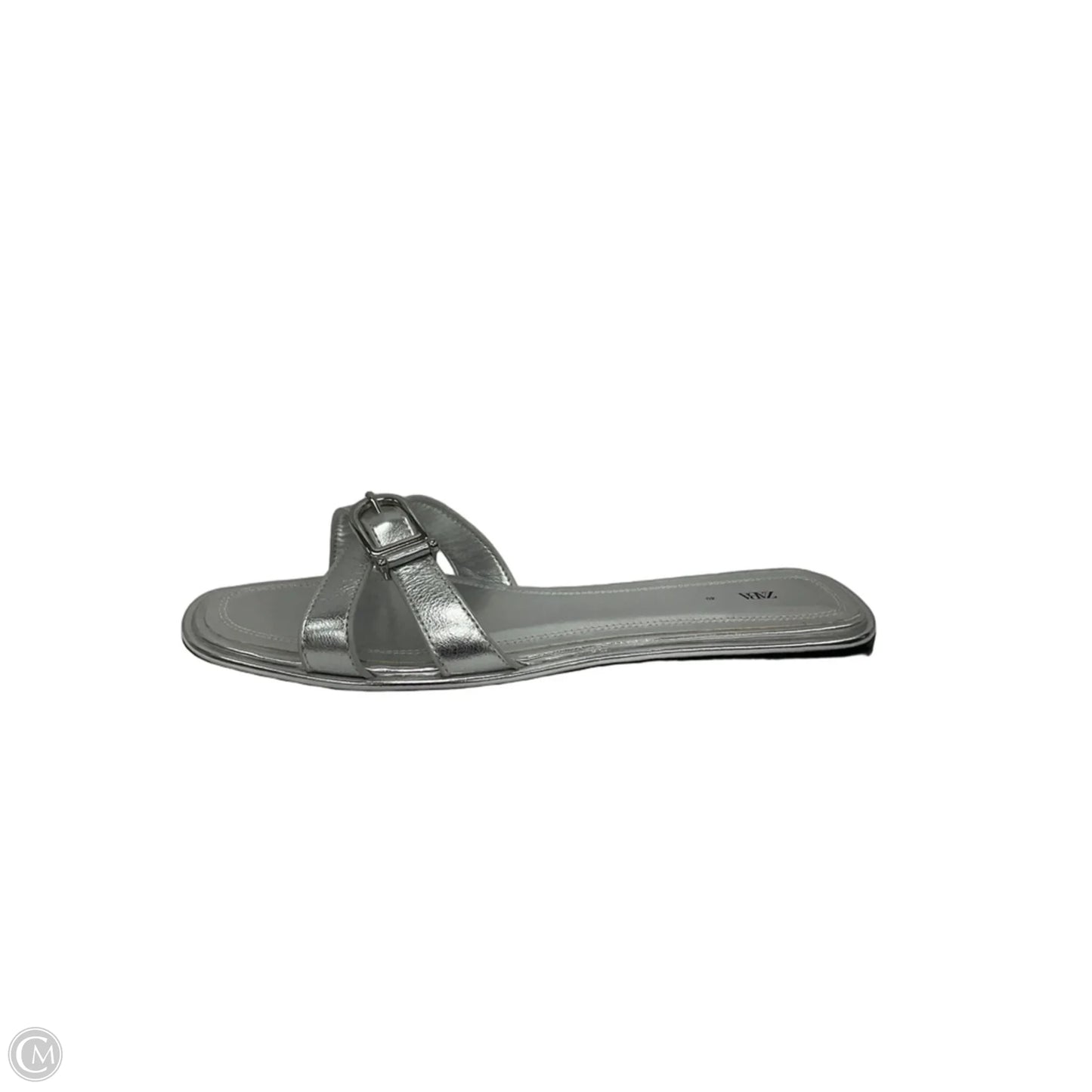 Sandals Flats By Zara In Silver, Size: 9