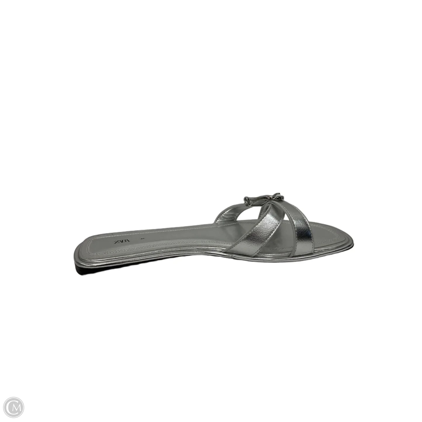 Sandals Flats By Zara In Silver, Size: 9