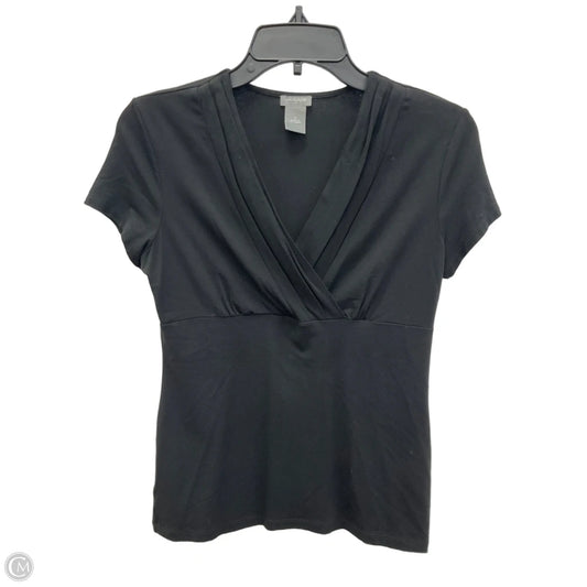 Top Short Sleeve By Ann Taylor In Black, Size: S