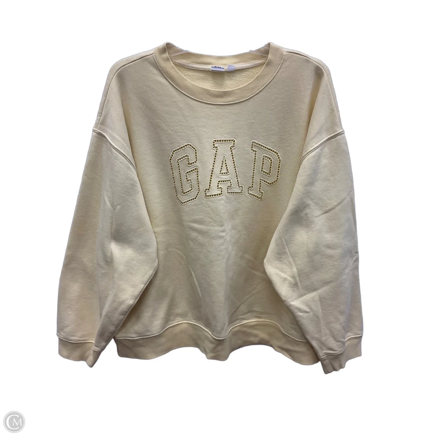 Athletic Sweatshirt Crewneck By Gap In Yellow, Size: Xl
