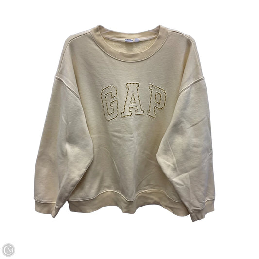 Athletic Sweatshirt Crewneck By Gap In Yellow, Size: Xl