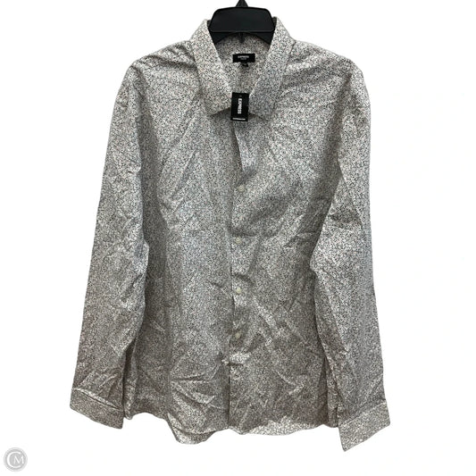 Blouse Long Sleeve By Express In Floral Print, Size: Xxl
