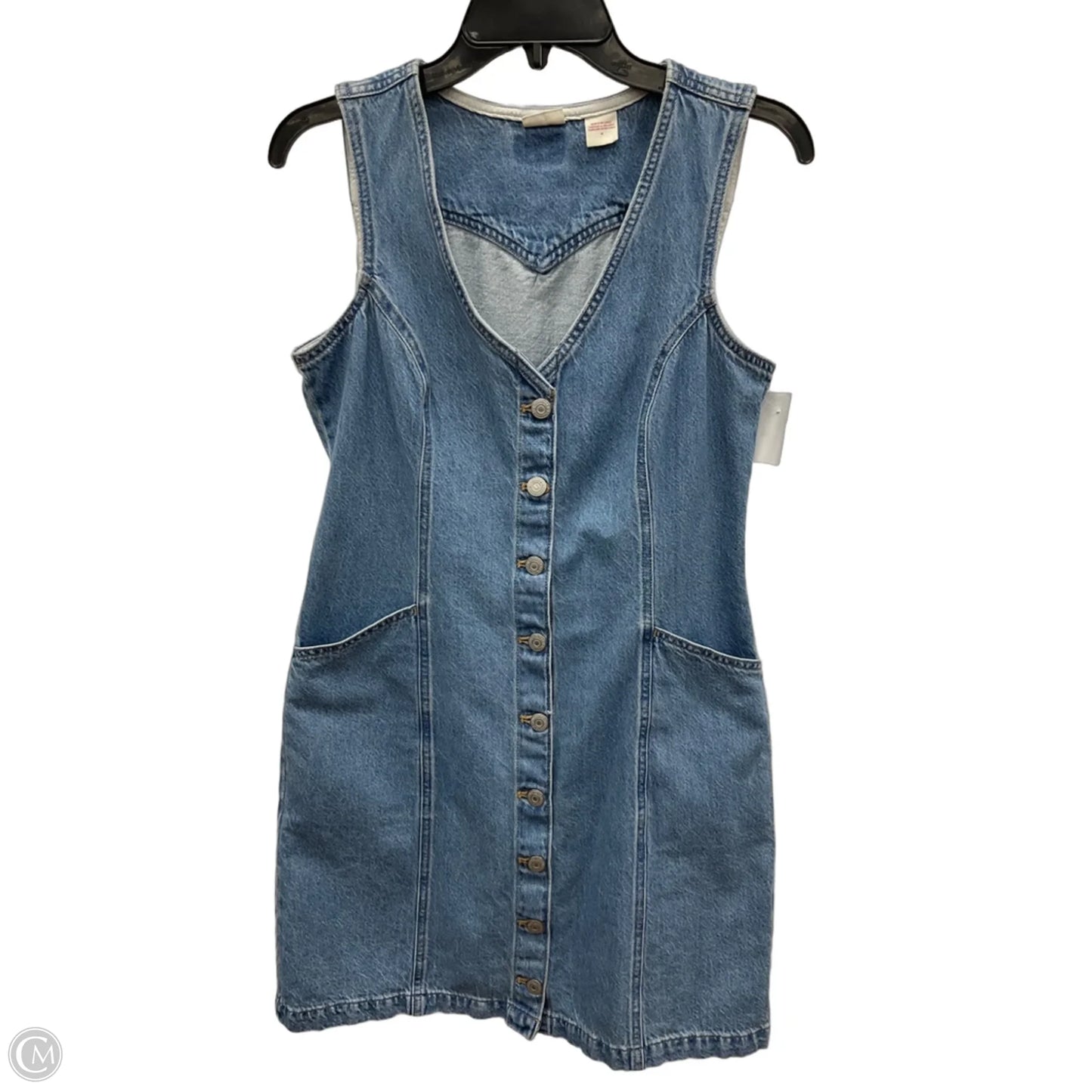 Dress Casual Short By Levis In Blue Denim, Size: M