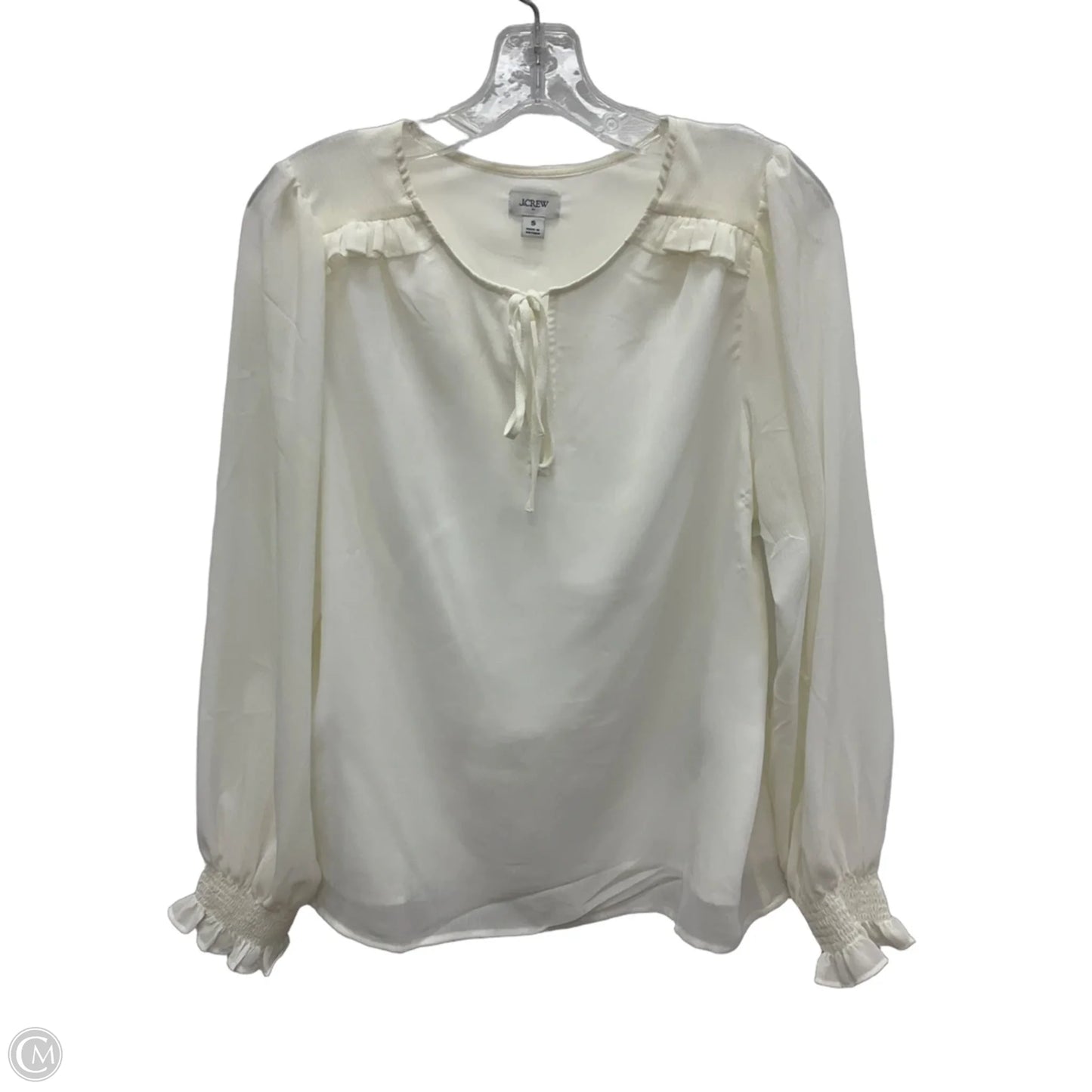 Top Long Sleeve By J. Crew In Cream, Size: S