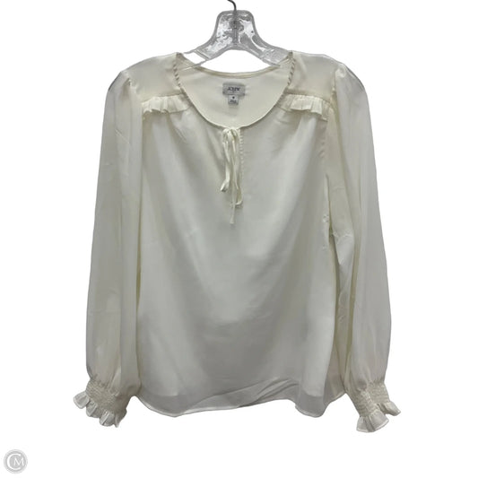 Top Long Sleeve By J. Crew In Cream, Size: S