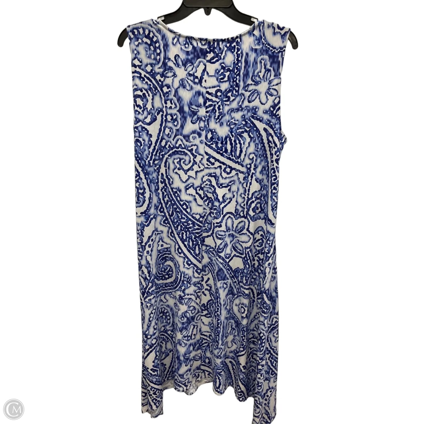 Dress Casual Midi By Chicos In Blue, Size: L