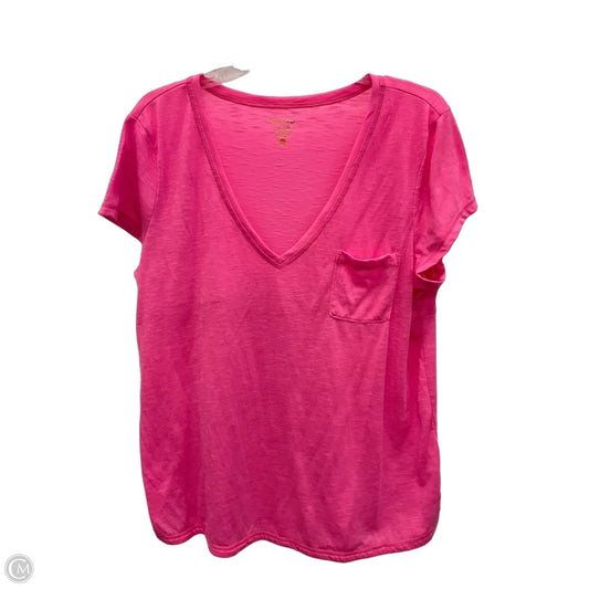 Top Short Sleeve By Lilly Pulitzer In Pink, Size: Xl