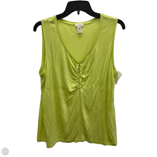 Top Sleeveless By Chicos In Yellow, Size: Xl