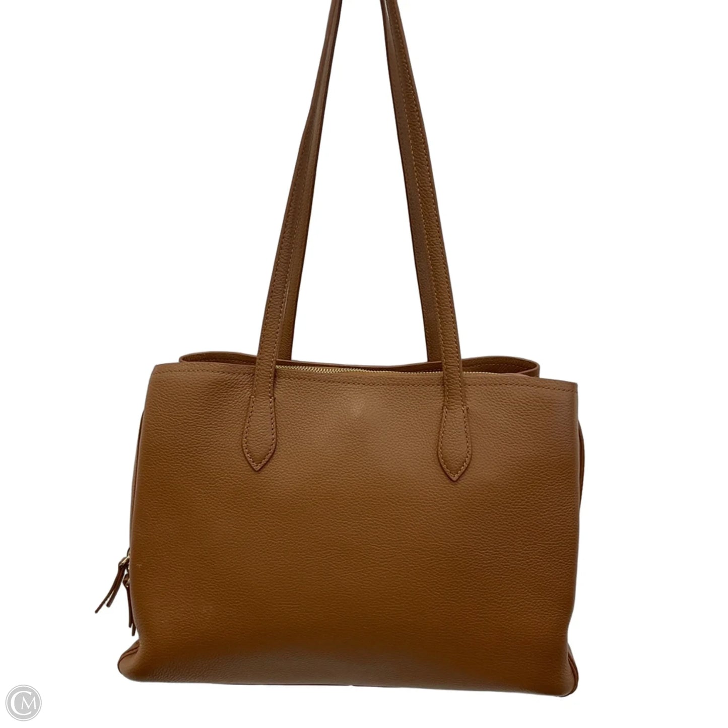 Handbag Leather By Quince, Size: Large