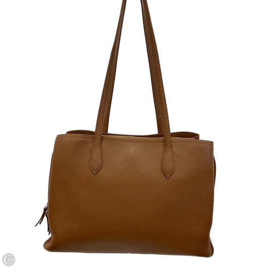 Handbag Leather By Quince, Size: Large