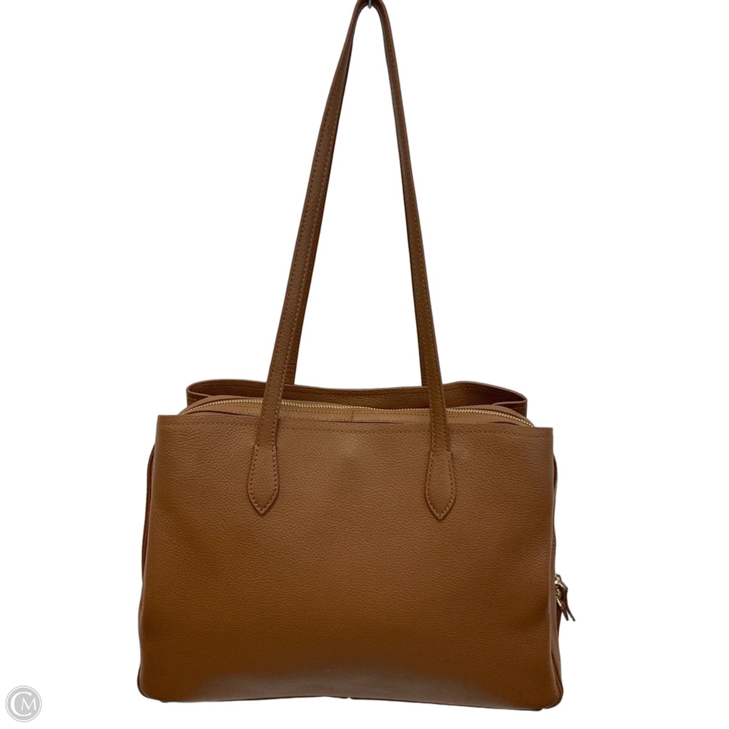 Handbag Leather By Quince, Size: Large