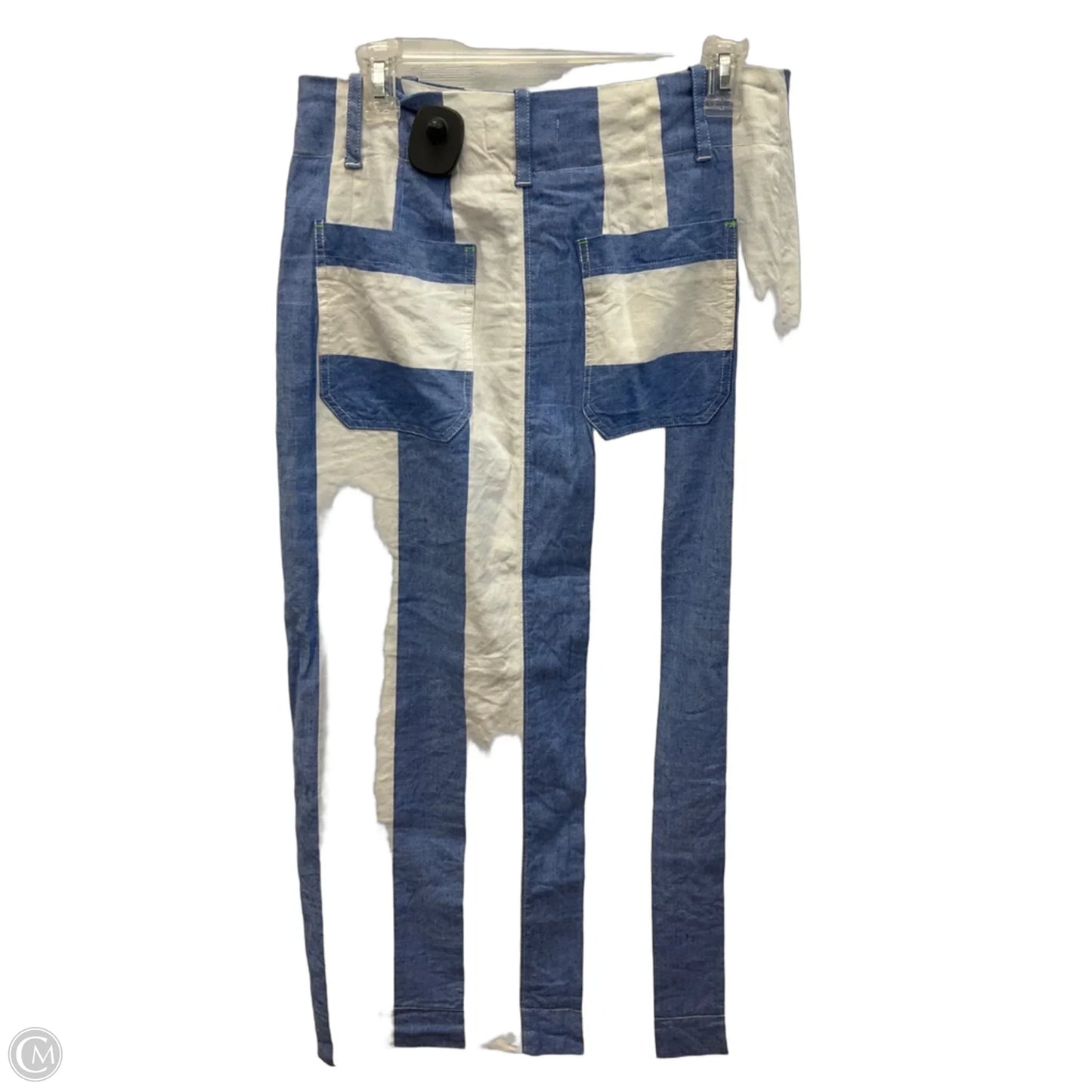 Skirt Midi By Anthropologie In Blue & Cream, Size: S