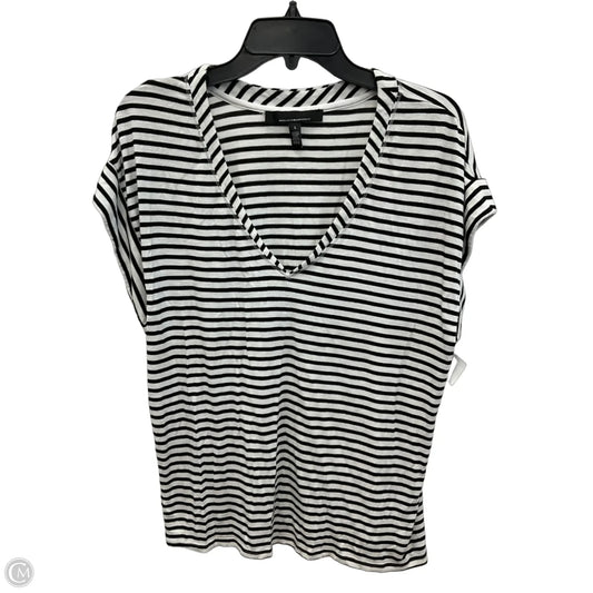 Top Short Sleeve By White House Black Market In Striped Pattern, Size: L