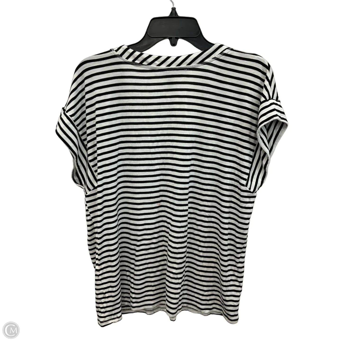 Top Short Sleeve By White House Black Market In Striped Pattern, Size: L