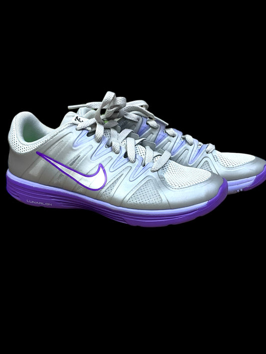 Shoes Athletic By Nike In Grey & Purple, Size: 8