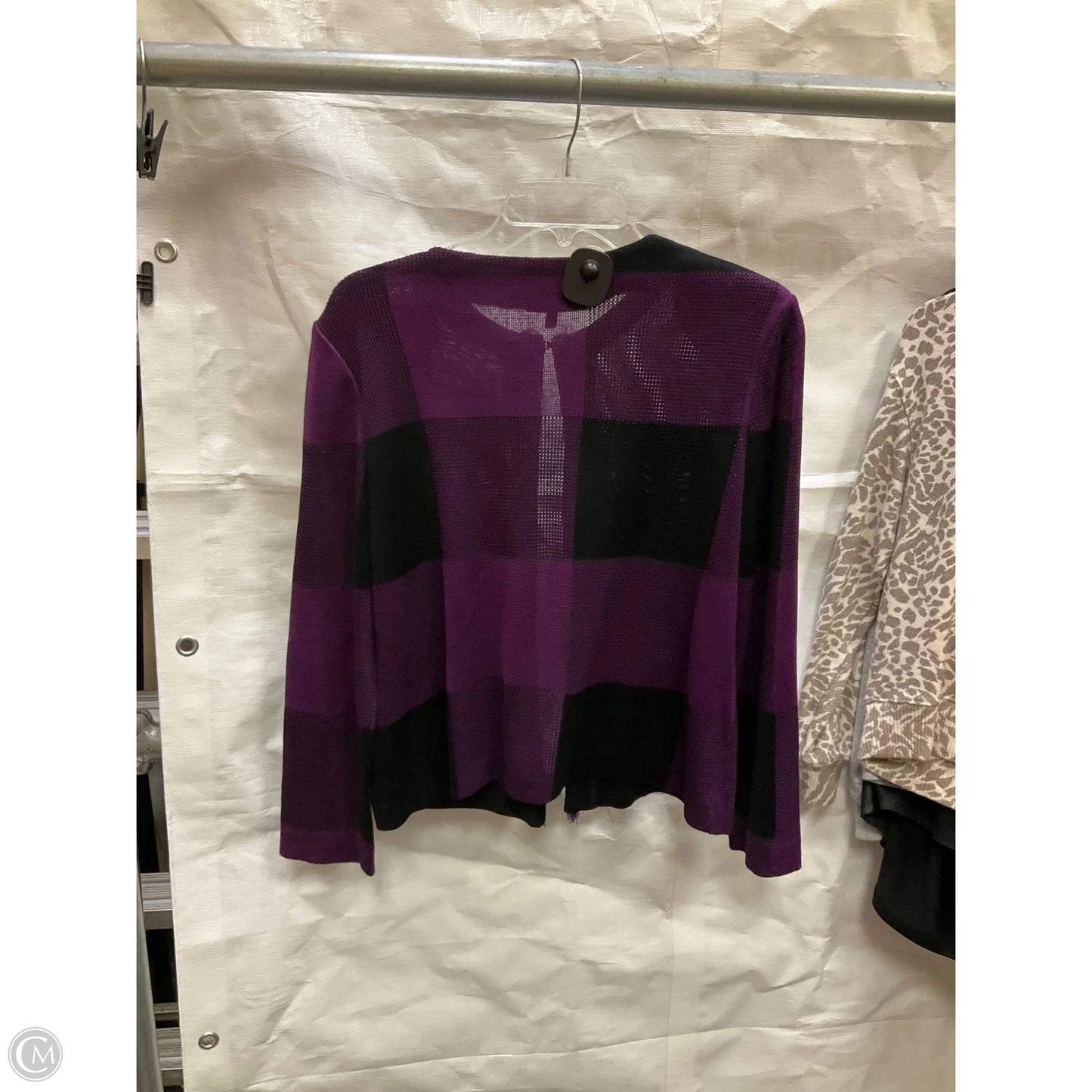 Cardigan By Ming Wang In Purple, Size: Xs