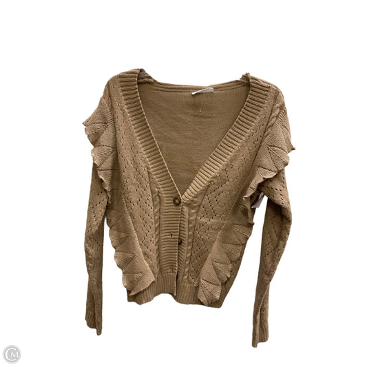 Cardigan By Clothes Mentor In Tan, Size: S