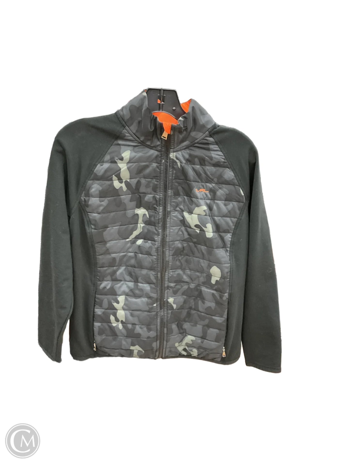 Athletic Jacket By Lauren By Ralph Lauren In Camouflage Print, Size: L