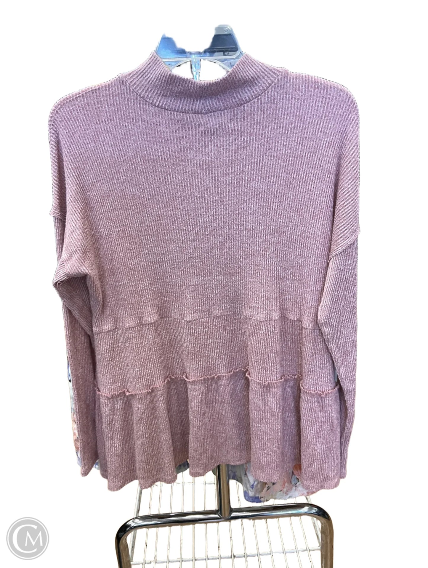 Top Long Sleeve By Maurices In Pink, Size: L