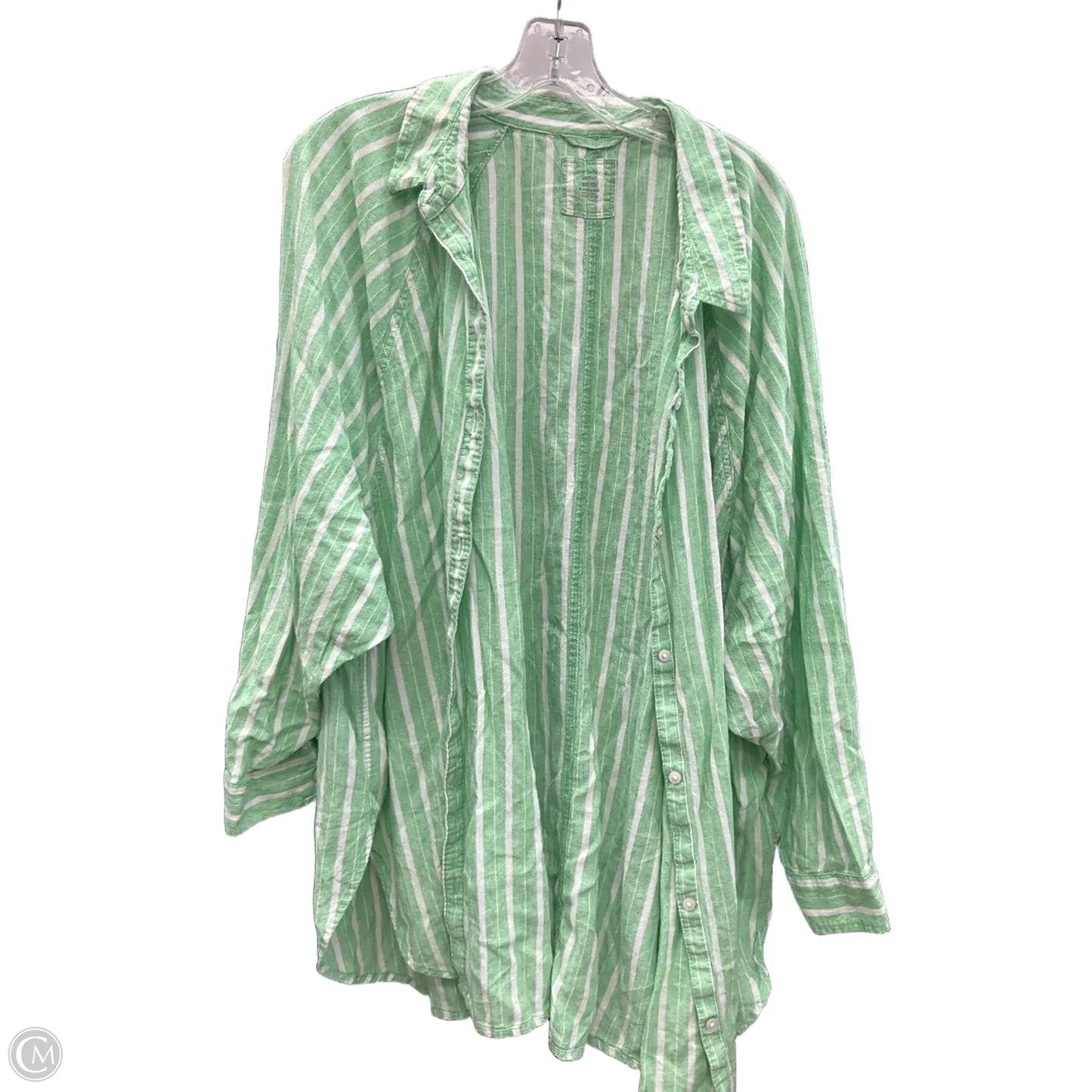 Blouse Long Sleeve By Aerie In Green, Size: Xxl