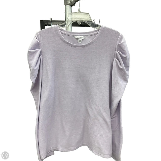 Top Long Sleeve By Nine West In Purple, Size: Xxl