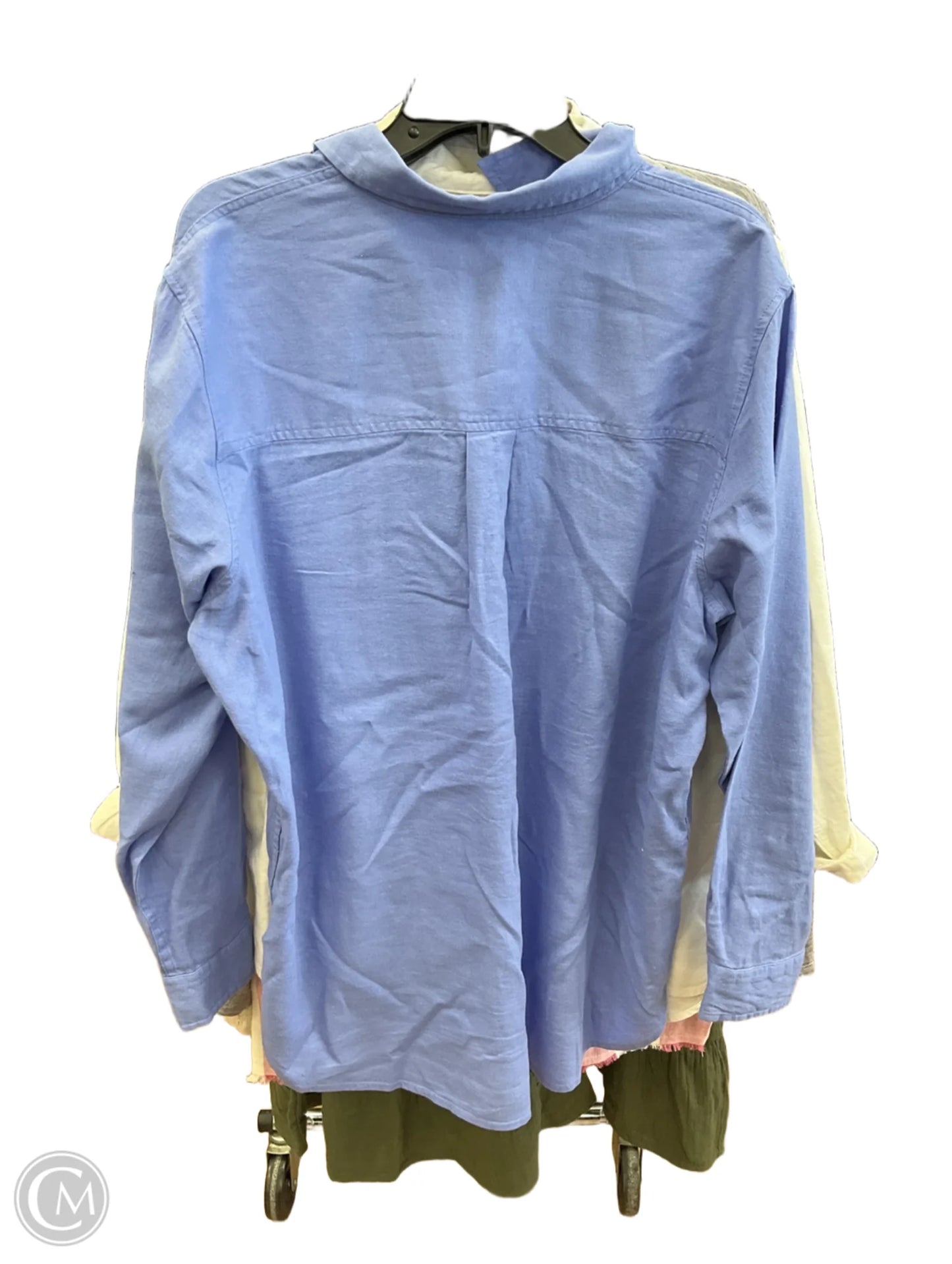 Blouse Long Sleeve By Universal Thread In Blue, Size: Xl