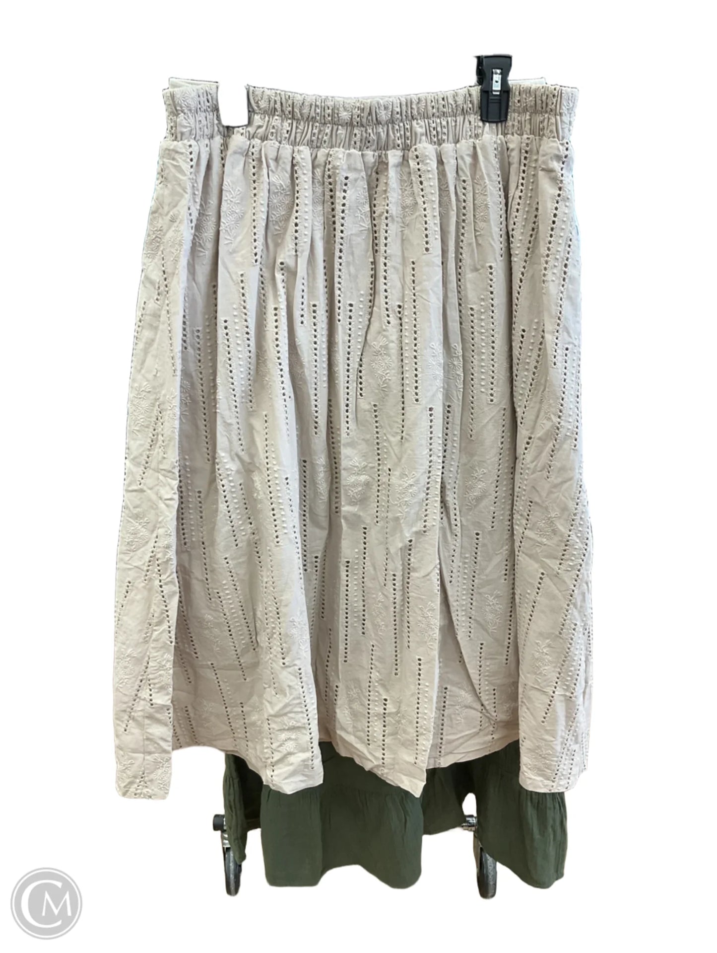 Skirt Midi By Ophelia Roe In Beige, Size: Xl