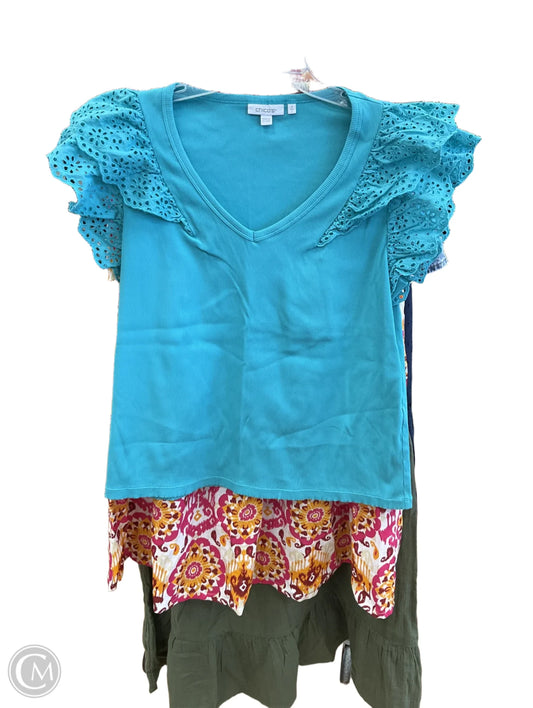 Top Sleeveless By Chicos In Blue, Size: L