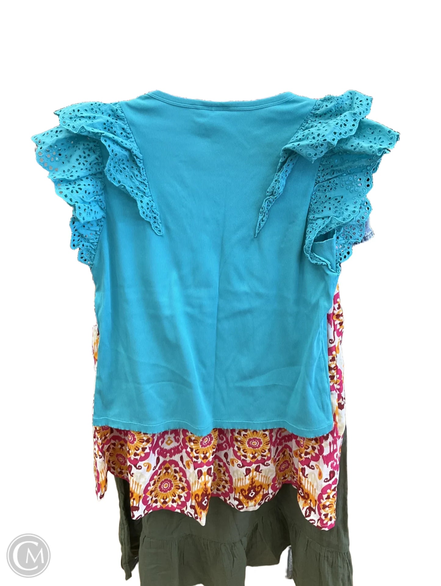 Top Sleeveless By Chicos In Blue, Size: L