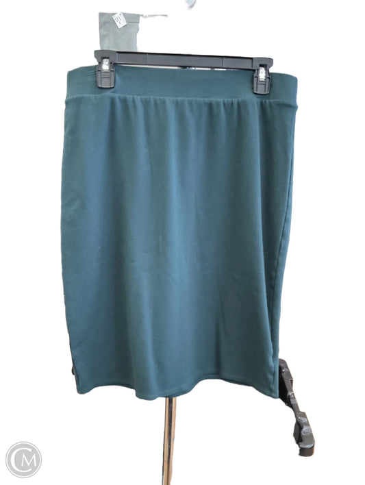 Skirt Midi By Zenana Outfitters In Green, Size: 1x