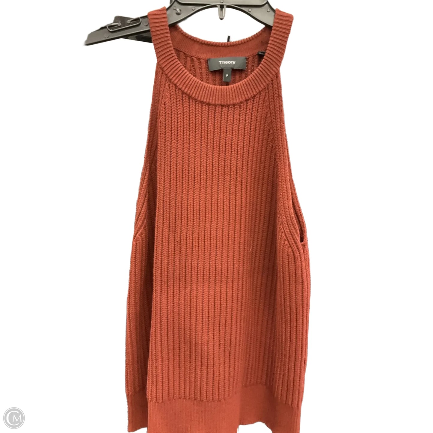 Top Sleeveless By Theory In Orange, Size: Xs