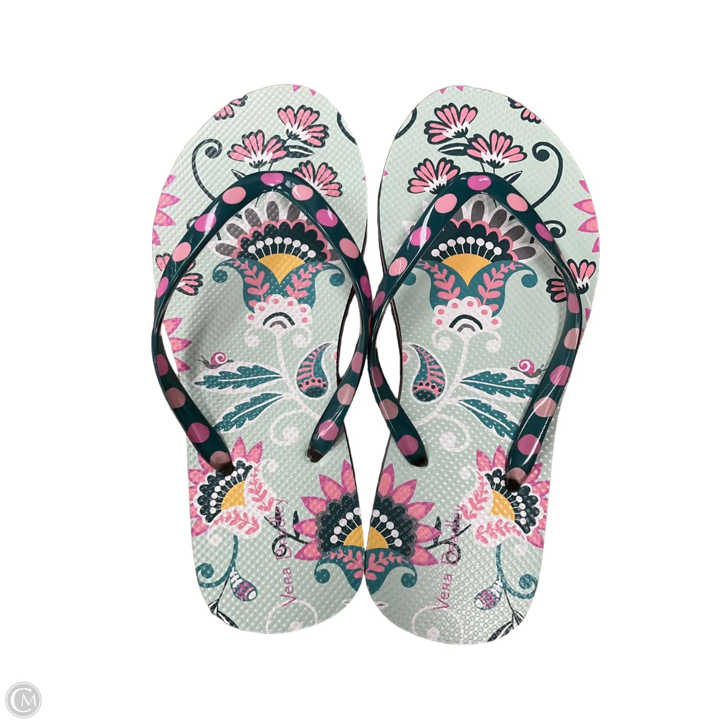 Sandals Flip Flops By Vera Bradley In Green, Size: 6