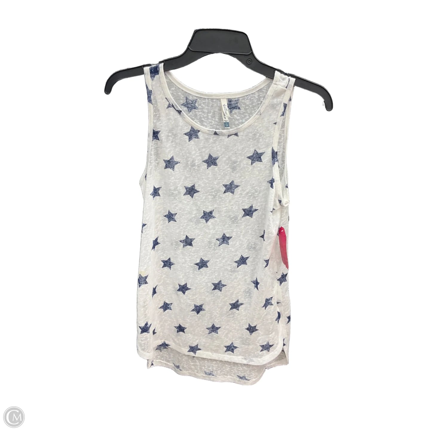 Top Sleeveless By Wallflower In Blue & White, Size: S