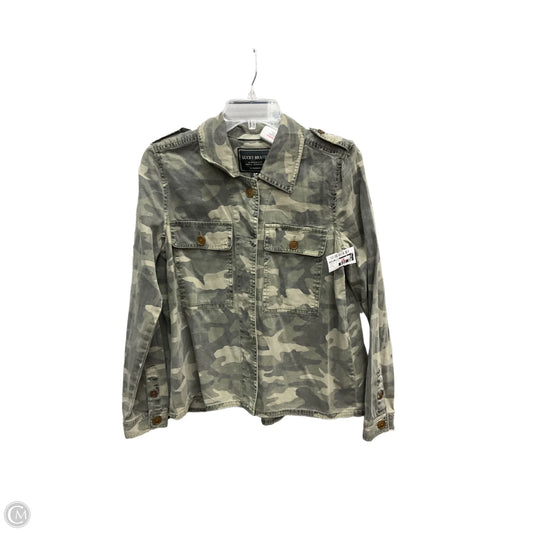 Jacket Shirt By Lucky Brand In Camouflage Print, Size: S