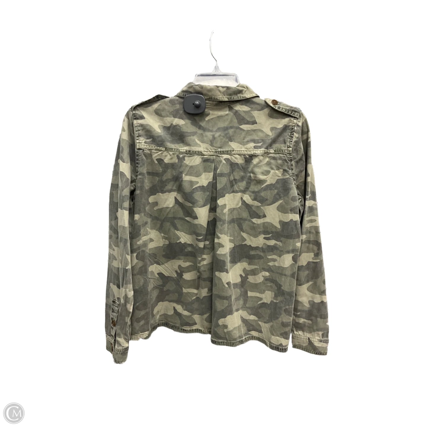 Jacket Shirt By Lucky Brand In Camouflage Print, Size: S