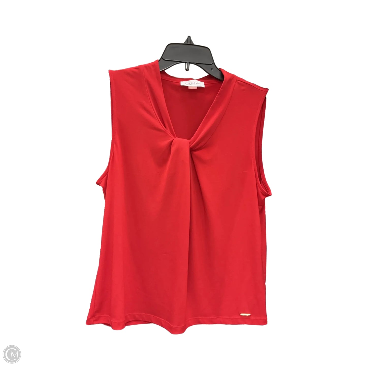 Top Sleeveless By Calvin Klein In Red, Size: Lp