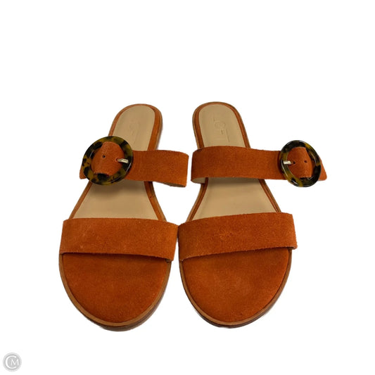 Sandals Flats By Loft In Orange, Size: 6