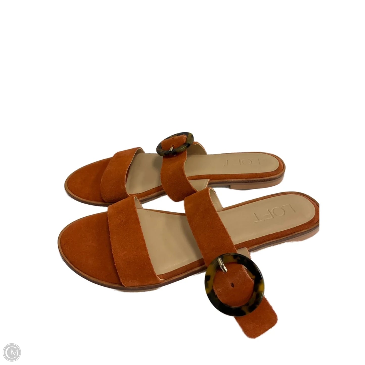 Sandals Flats By Loft In Orange, Size: 6