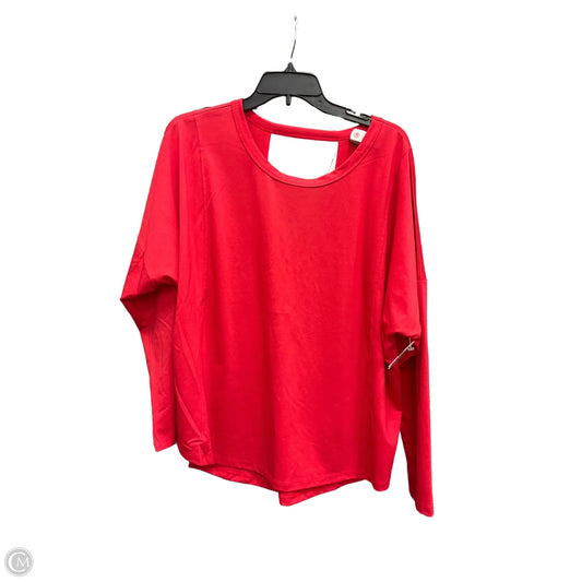 Athletic Top Long Sleeve Crewneck By All In Motion In Red, Size: Xxl