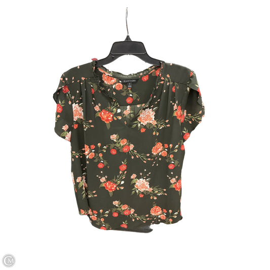 Top Short Sleeve By 41 Hawthorn In Floral Print, Size: Xl