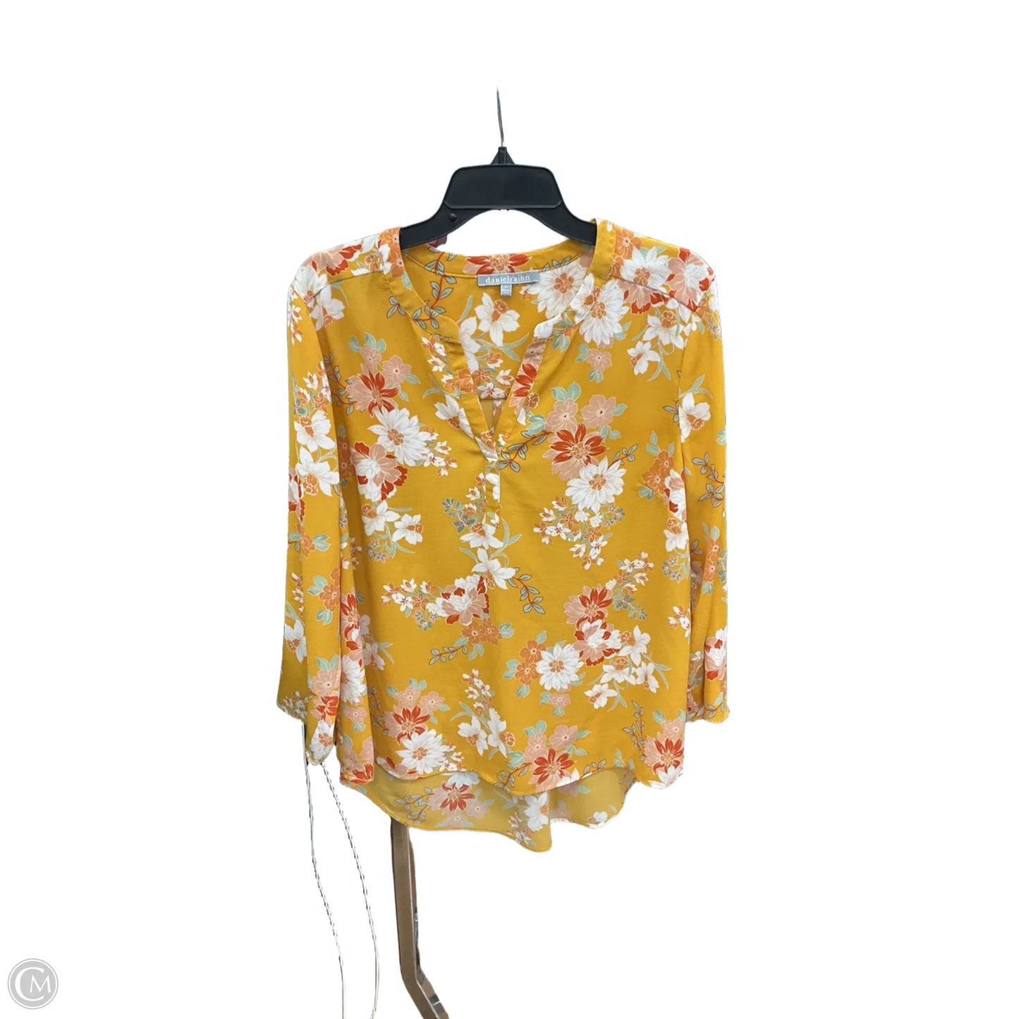 Top Long Sleeve By Daniel Rainn In Floral Print, Size: Xl