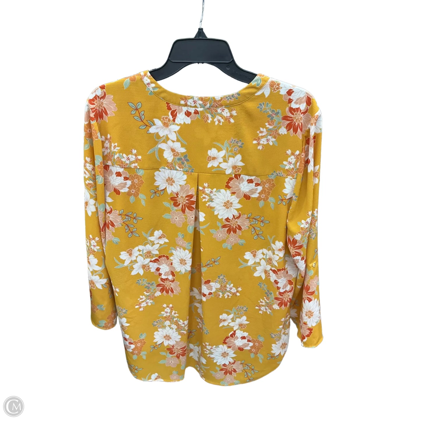 Top Long Sleeve By Daniel Rainn In Floral Print, Size: Xl