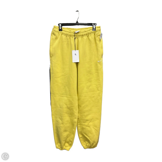 Athletic Pants By Nike In Yellow, Size: S