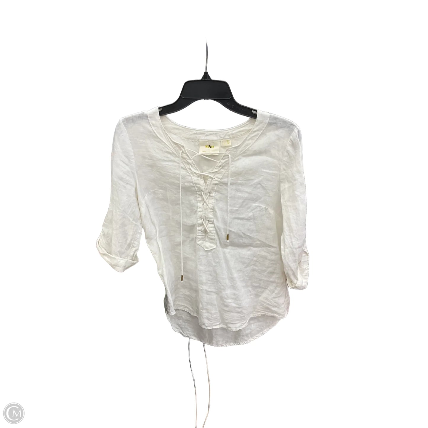 Top 3/4 Sleeve By Maeve In White, Size: Xs