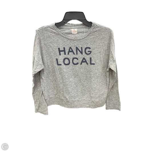 Top Long Sleeve By Sundry In Grey, Size: S